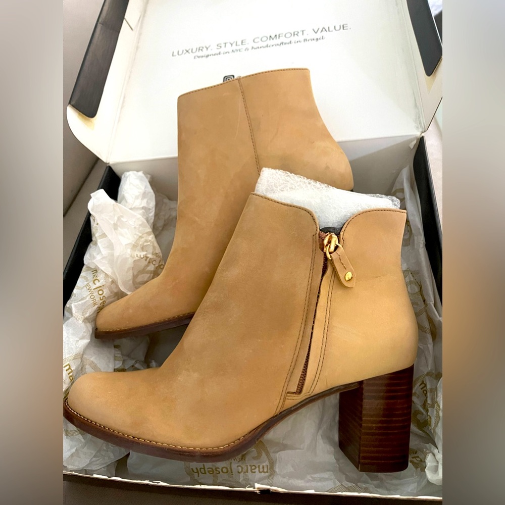 Marc Joseph New York grand central bootie sand nobuck color size 10 NEW